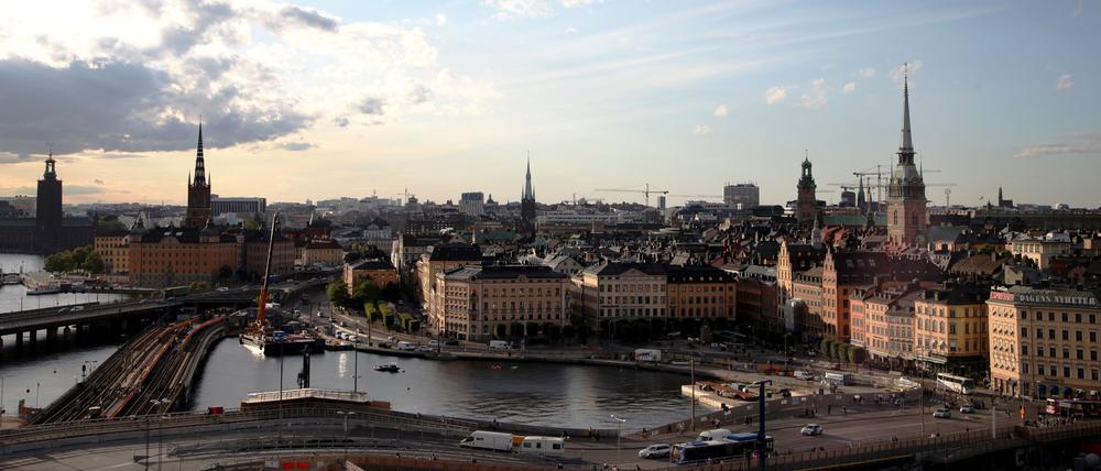Blick auf den südlichen Teil von Gamla Stan, Stockholms Altstadt