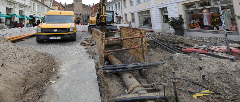 In der Brandenburger Straße wird gebaut