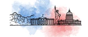 Das Weiße Haus, die Freiheitsstatue & co. Wahrzeichen der USA.