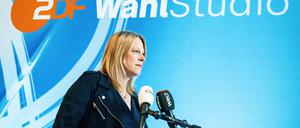 Bremen Wahlabend, Buergerschaftswahl Bremen, 14.05.2023 Maike Schaefer GRUENE im ZDF Wahlstudio Wahlabend, Buergerschaftswahl Bremen, 14.05.2023 *** Bremen election evening, parliamentary elections Bremen, 14 05 2023 Maike Schaefer GRUENE in ZDF election studio election evening, parliamentary elections Bremen, 14 05 2023 Copyright: xEibner-Pressefoto/MarcelxvonxFehrnx EP_EER