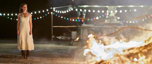 Kein Freudenfeuer. Kommissarin Ann Kathrin Klaasen (Picco von Groote) am Fundort einer Leiche. 