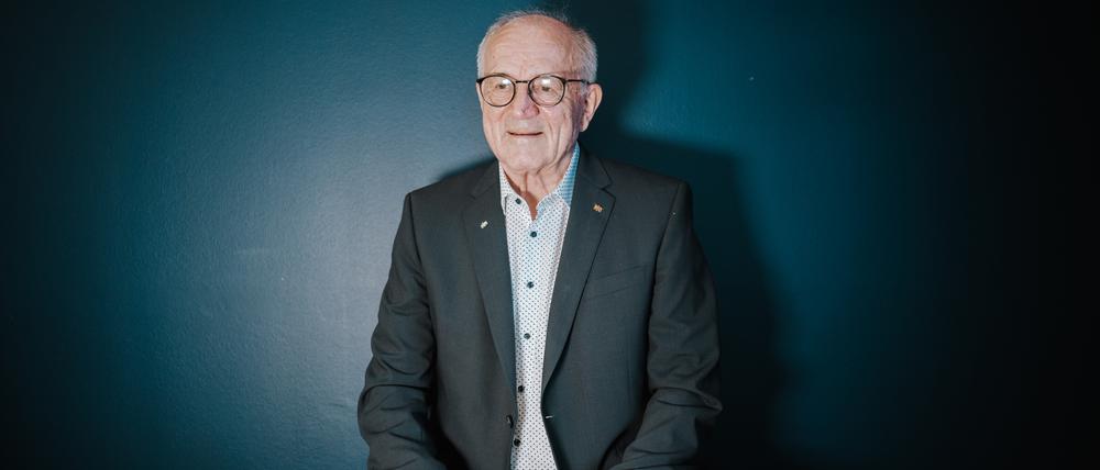 Heinz Hilgers ist ein deutscher Politiker. Er war von 1985 bis 1994 Abgeordneter des Landtages von Nordrhein-Westfalen und von 1989 bis 1999 sowie von 2004 bis 2009 Bürgermeister der Stadt Dormagen. Seit 1993 ist er Präsident des Deutschen Kinderschutzbundes. Fotografiert am 11. Mai 2023 in Berlin.