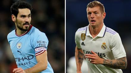 Ilkay Gündogan (l) mit Manchester City oder Toni Kroos mit Real Madrid schafft es ins Finale.