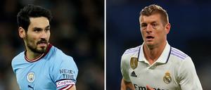 Ilkay Gündogan (l) mit Manchester City oder Toni Kroos mit Real Madrid schafft es ins Finale.