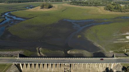 Blick auf den Stausee Canelon Grande, der die Stadt Montevideo mit Wasser versorgt.