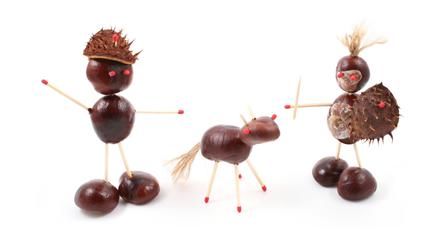  herbstlich,kastanienmännchen,herbstbastelei *** autumn,chestnut men,handicraft ghg-3m5