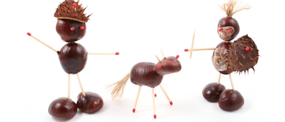 herbstlich,kastanienmännchen,herbstbastelei *** autumn,chestnut men,handicraft ghg-3m5