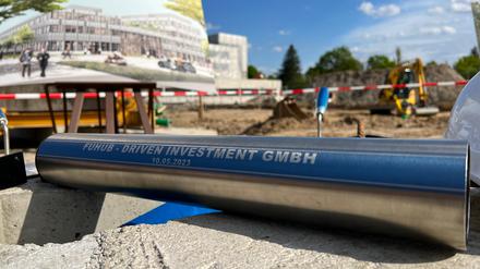 Grundsteinlegung des Fuhub auf dem Fubic-Campus