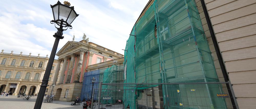 Landtagsgebäude Brandenburg (Stadtschloß) in Potsdam. Fassadenschäden.
