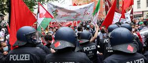 Eine Palästinenser-Demonstration in Berlin zum Nakba-Tag im Jahr 2021.