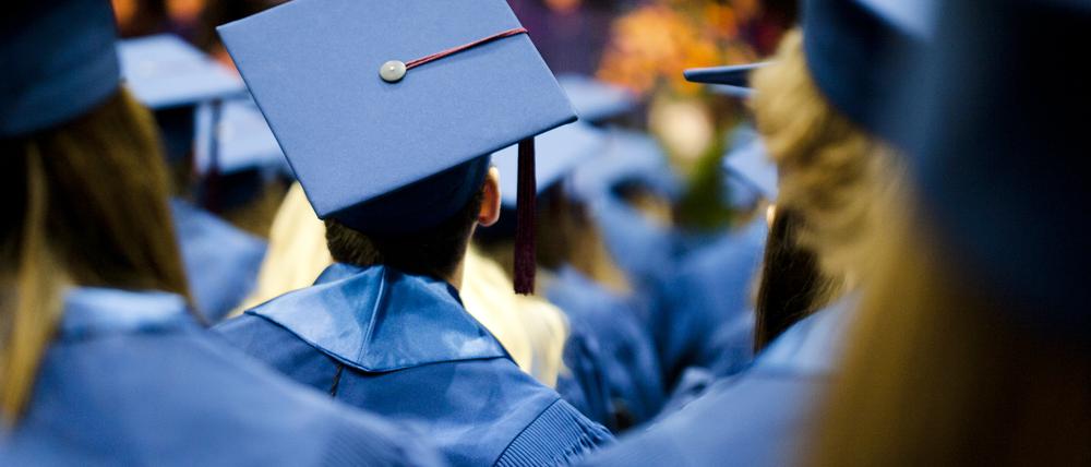 Unidentifable boy at graduation