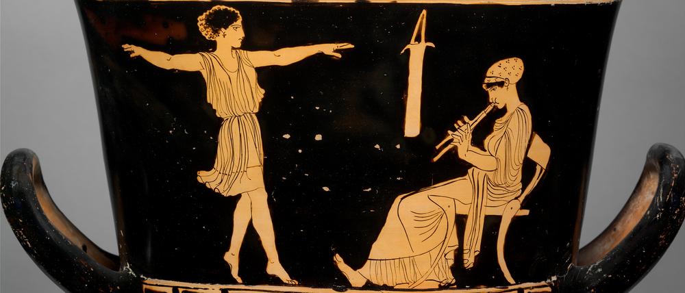Antike griechische Vase aus der Berliner Antikensammlung.