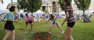 Beim Campus Festival können Besucher Sportarten ausprobieren. 