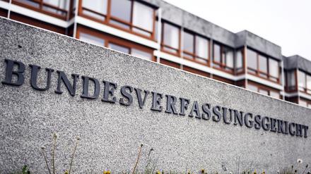 Außenaufnahme des Bundesverfassungsgerichts in Karlsruhe. 