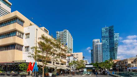 Der Rothschild Boulevard in Tel Aviv. 