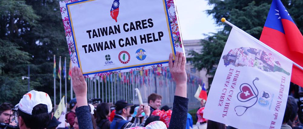 Taiwanesen demonstrierten vor der Weltgesundheitsversammlung in Genf gegen die Exklusion des Inselstaats.