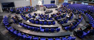 Eine Plenarsitzung im Deutschen Bundestag.