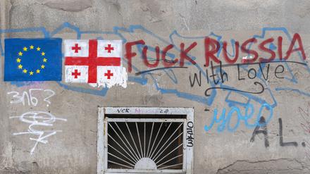 Georgiens Lage zwischen Russland und dem Westen.