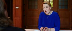 Franziska Giffey empfing den Tagesspiegel in ihrem neuen Amtszimmer im Olex-Haus in Schöneberg, wo die Senatsverwaltung für Wirtschaft, Energie und Betriebe sitzt.