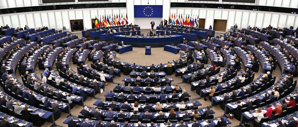 Ein Blick in das Europaparlament.