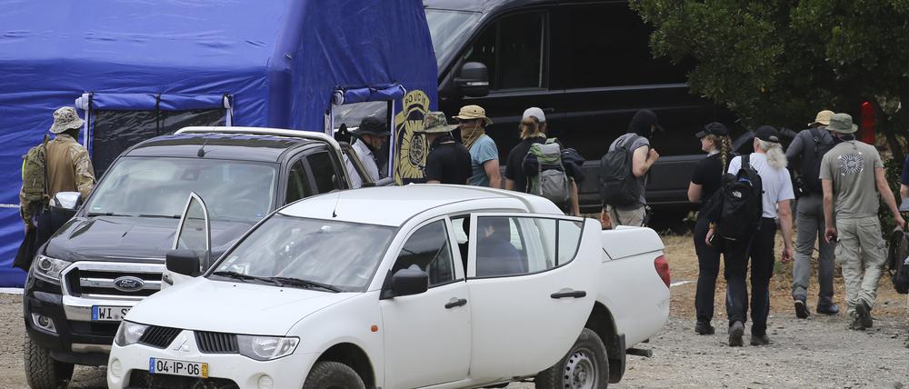 Suchteams der Polizei in Portugal