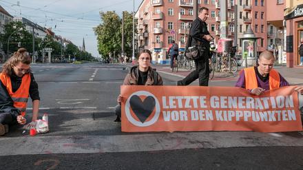 Aktivisten der „Letzten Generation“.