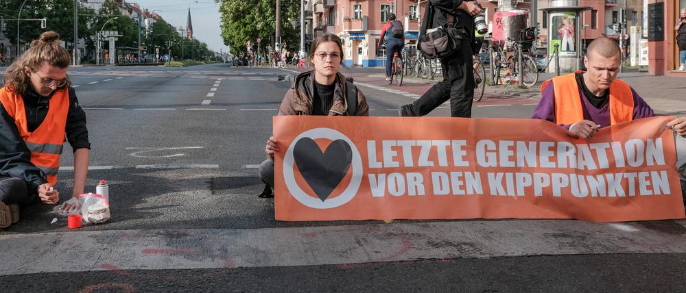 Aktivisten der „Letzten Generation“.