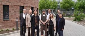 vl.: Prof. Martin Hagemann, Dr. Jörn Krug, Lorena Junghans, Anton Krause, Sebastian Storm (ILB), Lilli Berger, Tolga Tolun (Filmuni Gründungsservice), Veronika Grob (Medienboard) / (c) Filmuniversität