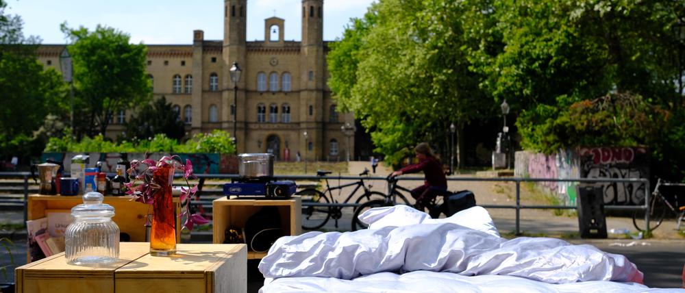 Den Mariannenplatz als Schlafzimmer nutzte Jakob Wirth gleich zu Beginn des Projektes vergangene Woche.