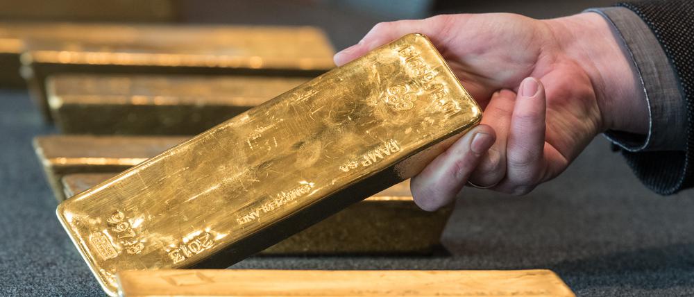 Goldbarren.