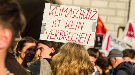 Klimaprotest in München.