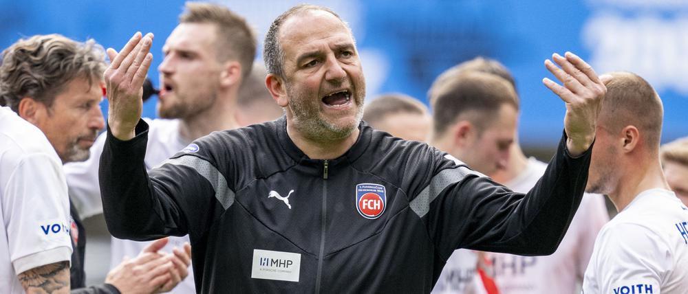 In der Nähe des Stadions aufgewachsen. Heidenheims Trainer Frank Schmidt.