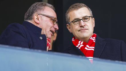 Karl-Heinz Rummenigge (l.) könnte in verantwortlicher Position zum FC Bayern zurückkehren.