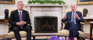 Der republikanische Sprecher des Repräsentantenhauses, Kevin McCarthy, war mehrfach bei US-Präsident Joe Biden im Oval Office.