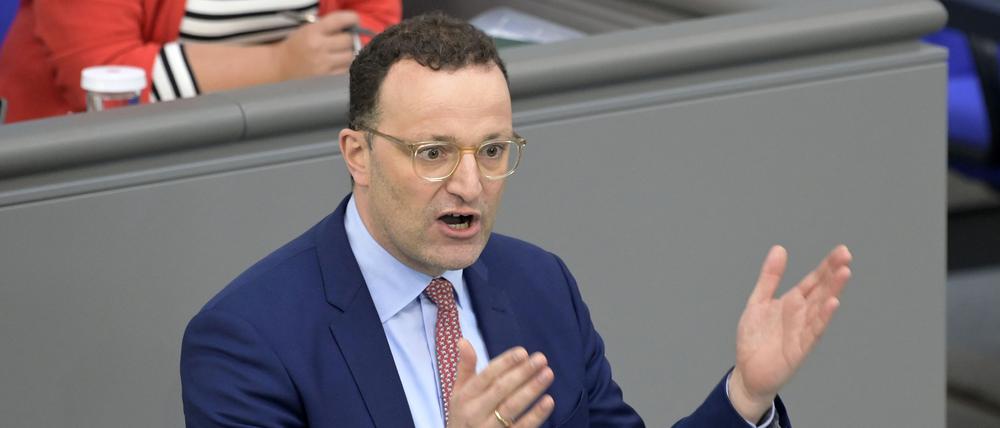 Jens Spahn in der 105. Sitzung des Deutschen Bundestages im Reichstagsgebäude. Berlin, 24.05.2023