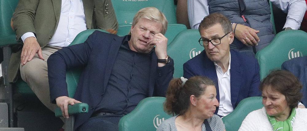 Der alte und der neue Vorstandschef bei FC Bayern: Oliver Kahn (l.) und Jahn-Christian Dreesen (r.). 