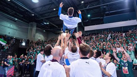 Jaron Siewert nach dem Gewinn des Europapokals 
