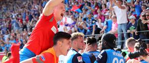 Riesiger Jubel über den ersten Aufstieg in die Bundesliga.