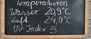 Hohe Temperaturen, hohe UV-Indices. 