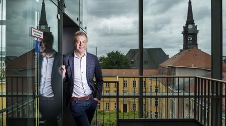Finanzsenator Stefan Evers im Bürgeramt Klosterstraße, in Berlin.