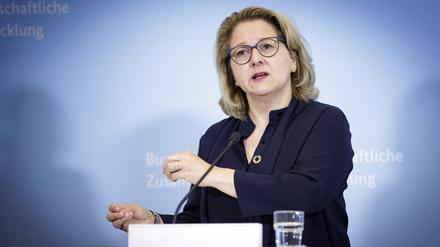 Svenja Schulze, Bundesministerin für wirtschaftliche Zusammenarbeit und Entwicklung.