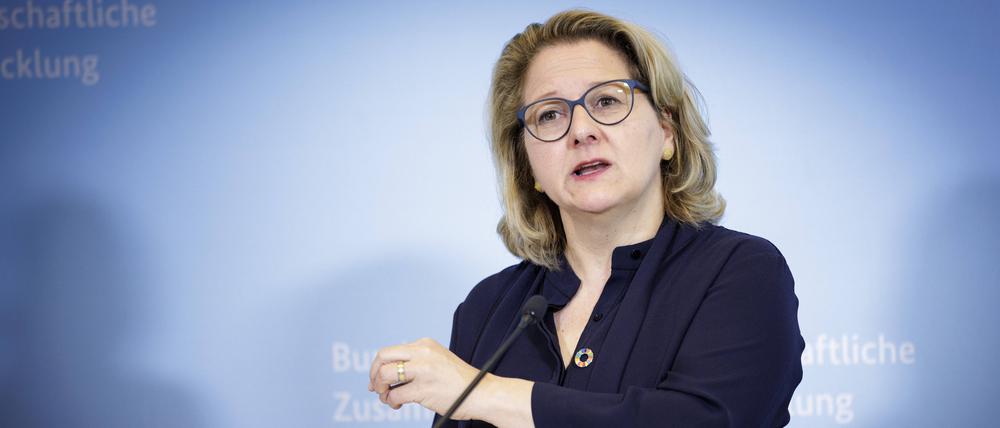 Svenja Schulze, Bundesministerin für wirtschaftliche Zusammenarbeit und Entwicklung.