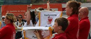 Fanfarenzug Potsdam auf dem Alten Markt