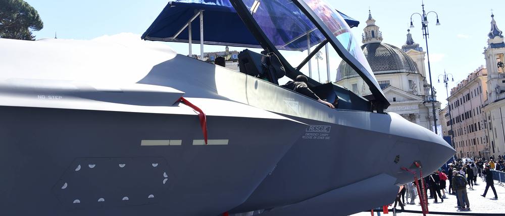 Der F-35 Eurofighter, ausgestellt auf der Air Force Experience.