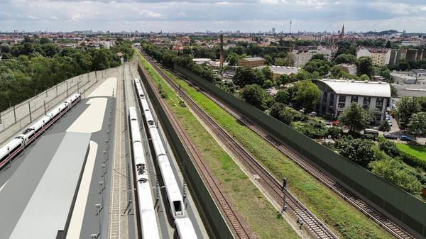 Der geplante ICE-Boxenstopp an der Schönholzer Heide.