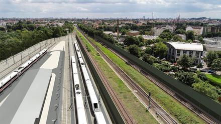 Der geplante ICE-Boxenstopp an der Schönholzer Heide.