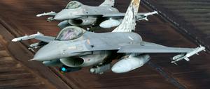 F-16-Jets der portugiesischen Luftwaffe bei einer Nato-Übung im Mai.