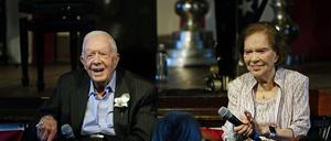 Jimmy (links) und Rosalynn Carter an ihrem Hochzeitstag im Jahr 2021.
