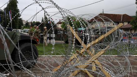 KFOR-Soldaten in Leposavic.