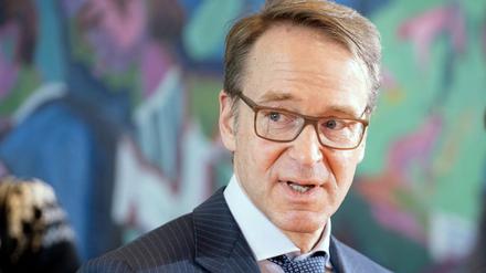 Jens Weidmann, Präsident der Bundesbank, nimmt an der Sitzung des Bundeskabinetts im Bundeskanzleramt teil.